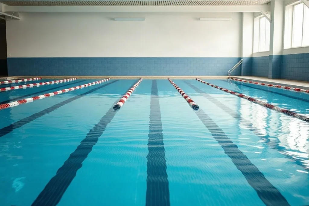 La piscina cubierta: carriles y usos